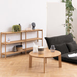 Maxime Round Coffee Table in Matt Oak 