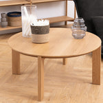 Maxime Round Coffee Table in Matt Oak 