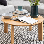 Maxime Round Coffee Table in Matt Oak 