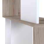 Maze Open Bookcase 4 Shelves in Jackson Hickory Oak and White 