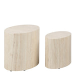 Mice Oval Coffee Table Set in Light Oak 