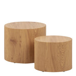 Mice Oval Coffee Table in Oak Set of 2 