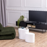 Mice Oval Coffee Table in White Set of 2 