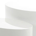 Mice Oval Coffee Table in White Set of 2 