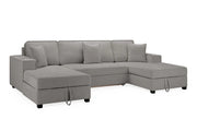 Camden Sofa Bed - Grey U Shape Corner - 312 x 166 x 166 CM