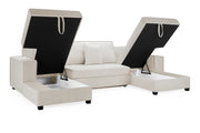 Camden Sofa Bed - Beige U Shape Corner - 312 x 166 x 166 CM