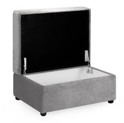 Mirabel Grey Fabric Footstool