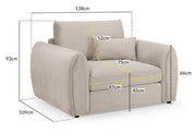 Mirabel Mocha Fabric Armchair
