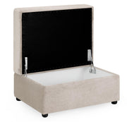 Mirabel Mocha Fabric Footstool