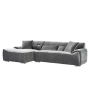 Modena Charcoal Fabric Sofa - LHF