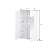 Modo Tall Display Cabinet 80cm
