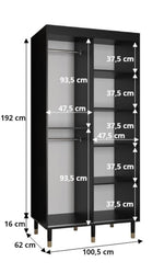 Mora II Sliding Door Wardrobe 100cm 