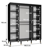 Mora II Sliding Door Wardrobe 180cm 