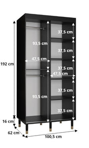 Mora Sliding Door Wardrobe 100cm 