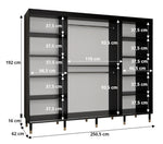 Mora Sliding Door Wardrobe 250cm 