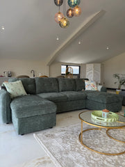 Moscow Sofabed Green U Shape Corner