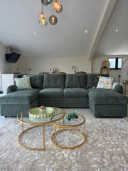 Moscow Sofabed Green U Shape Corner