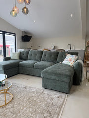 Moscow Sofabed Green U Shape Corner