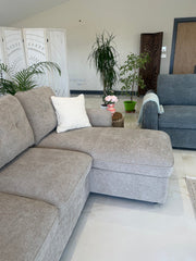 Moscow Universal Corner Sofa Bed - Beige Fabric - Pull Out