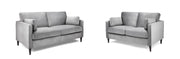 Munich Sofa - Plush Grey 3+2 Set - 180 x 150 CM 
