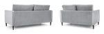 Munich Sofa - Plush Grey 3+2 Set - 180 x 150 CM 