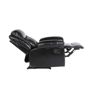Myra Black Faux Leather Manual Recliner Armchair