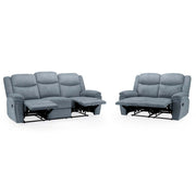 Myra Grey Fabric 3+2 Seater Manual Recliner Sofa Set