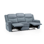 Myra Grey Fabric 3 Seater Manual Recliner Sofa