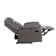 Myra Grey Faux Leather Manual Recliner Armchair