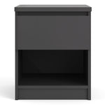 Naia Bedside 1 Drawer 1 Shelf in Black Matt 