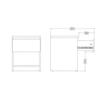 Naia Bedside 1 Drawer 1 Shelf in Black Matt 