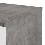 Naia Bedside 1 Drawer 1 Shelf in Concrete and White High Gloss 