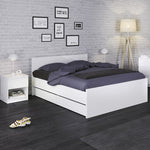 Naia Bedside 1 Drawer 1 Shelf in White High Gloss 