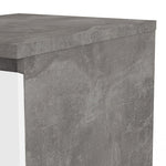 Naia Bedside 3 Drawers in Concrete and White High Gloss 