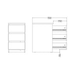 Naia Bedside 3 Drawers in Jackson Hickory Oak 