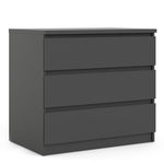 Naia Chest of 3 Drawers in Black Matt 