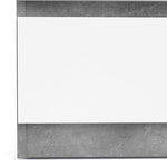 Naia Chest of 3 Drawers in Concrete and White High Gloss 