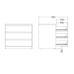 Naia Chest of 3 Drawers in Jackson Hickory Oak 