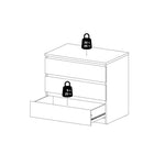 Naia Chest of 3 Drawers in Jackson Hickory Oak 