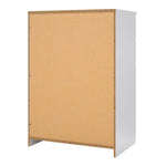 Naia Chest of 5 Drawers in White High Gloss 