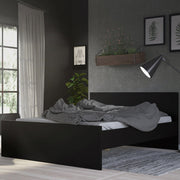 Naia Double Bed 4ft6 (140 x 190) in Black Matt 