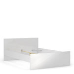 Naia Double Bed 4ft6 (140 x 190) in White High Gloss 