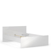 Naia Double Bed 4ft6 (140 x 190) in White High Gloss 