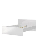 Naia Double Bed 4ft6 (140 x 190) in White High Gloss 