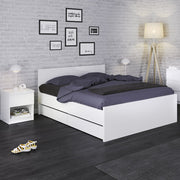 Naia Double Bed 4ft6 (140 x 190) in White High Gloss 