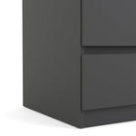 Naia Narrow Chest of 5 Drawers in Black Matt 