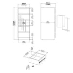 Naia Narrow Chest of 5 Drawers in Black Matt 