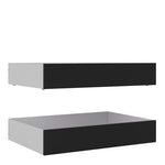 Naia Set of 2 Underbed Drawers (for Single or Double Beds) in Black Matt 