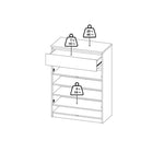 Naia Shoe Cabinet with 2 Doors +1 Drawer 