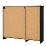 Naia Shoe Cabinet with 2 Flip Down Doors 1 Door and 1 Drawer in Black Matt 